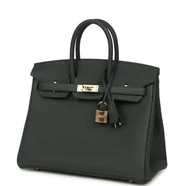 HERMÈS Hermes Birkin 25 Vert Mangrove Togo Permabrass Hardware | Thumbnail 5 HERMÈS Hermes Birkin 25 Vert Mangrove Togo Permabrass Hardware | Thumbnail 5
