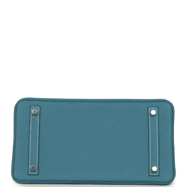 HERMÈS Hermes Birkin 30 Blue Jean Togo Palladium Hardware | Thumbnail 6 HERMÈS Hermes Birkin 30 Blue Jean Togo Palladium Hardware | Thumbnail 6
