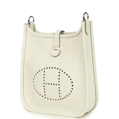 HERMÈS Hermes Evelyne TPM White Clemence Palladium Hardware | Thumbnail 5 HERMÈS Hermes Evelyne TPM White Clemence Palladium Hardware | Thumbnail 5