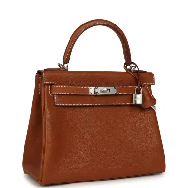 HERMÈS Hermes Kelly Retourne 28 Fauve Barenia Faubourg Palladium Hardware | Thumbnail 2 HERMÈS Hermes Kelly Retourne 28 Fauve Barenia Faubourg Palladium Hardware | Thumbnail 2