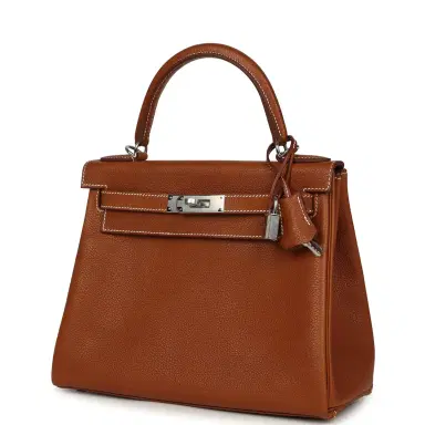 HERMÈS Hermes Kelly Retourne 28 Fauve Barenia Faubourg Palladium Hardware | Thumbnail 5 HERMÈS Hermes Kelly Retourne 28 Fauve Barenia Faubourg Palladium Hardware | Thumbnail 5