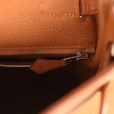 HERMÈS Hermes Kelly Retourne 28 Gold Togo and Matte Porosus Crocodile Touch Palladium Hardware | Thumbnail 9 HERMÈS Hermes Kelly Retourne 28 Gold Togo and Matte Porosus Crocodile Touch Palladium Hardware | Thumbnail 9
