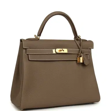 HERMÈS Hermes Kelly Retourne 32 Etoupe Togo Gold Hardware | Thumbnail 2 HERMÈS Hermes Kelly Retourne 32 Etoupe Togo Gold Hardware | Thumbnail 2