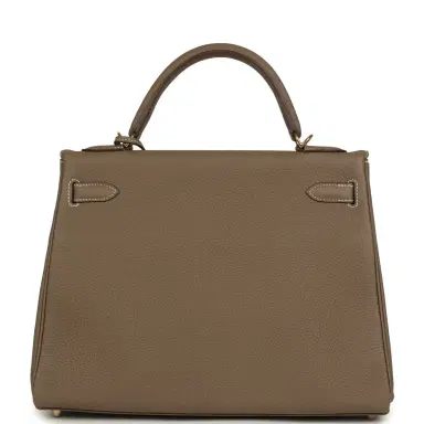 HERMÈS Hermes Kelly Retourne 32 Etoupe Togo Gold Hardware | Thumbnail 4 HERMÈS Hermes Kelly Retourne 32 Etoupe Togo Gold Hardware | Thumbnail 4