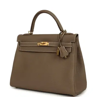 HERMÈS Hermes Kelly Retourne 32 Etoupe Togo Gold Hardware | Thumbnail 5 HERMÈS Hermes Kelly Retourne 32 Etoupe Togo Gold Hardware | Thumbnail 5