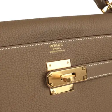 HERMÈS Hermes Kelly Retourne 32 Etoupe Togo Gold Hardware | Thumbnail 7 HERMÈS Hermes Kelly Retourne 32 Etoupe Togo Gold Hardware | Thumbnail 7