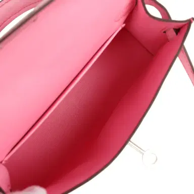 HERMÈS Hermes Kelly Sellier 20 Bubblegum Ostrich Boreal Palladium Hardware | Thumbnail 8 HERMÈS Hermes Kelly Sellier 20 Bubblegum Ostrich Boreal Palladium Hardware | Thumbnail 8