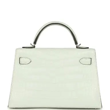HERMÈS Hermes Kelly Sellier 20 Vert Peppermint Matte Alligator Palladium Hardware | Thumbnail 4 HERMÈS Hermes Kelly Sellier 20 Vert Peppermint Matte Alligator Palladium Hardware | Thumbnail 4