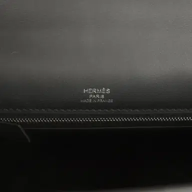 HERMÈS Hermes Kelly Sellier 25 Ecru & Black Toile H Canvas and Black Swift Palladium Hardware | Thumbnail 7 HERMÈS Hermes Kelly Sellier 25 Ecru & Black Toile H Canvas and Black Swift Palladium Hardware | Thumbnail 7