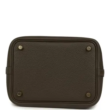 HERMÈS Hermes Picotin Lock 18 Vert Loden Clemence Gold Hardware | Thumbnail 6 HERMÈS Hermes Picotin Lock 18 Vert Loden Clemence Gold Hardware | Thumbnail 6