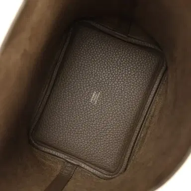 HERMÈS Hermes Picotin Lock 18 Vert Loden Clemence Gold Hardware | Thumbnail 7 HERMÈS Hermes Picotin Lock 18 Vert Loden Clemence Gold Hardware | Thumbnail 7