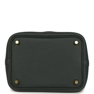 HERMÈS Hermes Picotin Lock 18 Vert Mangrove Clemence Gold Hardware | Thumbnail 6 HERMÈS Hermes Picotin Lock 18 Vert Mangrove Clemence Gold Hardware | Thumbnail 6