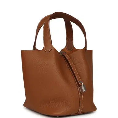 HERMÈS Hermes Picotin Lock 22 Gold Clemence Palladium Hardware | Thumbnail 2 HERMÈS Hermes Picotin Lock 22 Gold Clemence Palladium Hardware | Thumbnail 2
