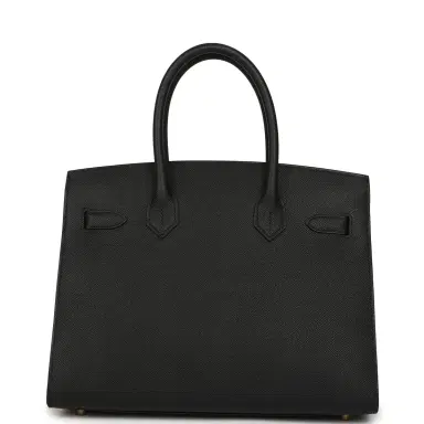 HERMÈS Pre-owned Hermes Birkin Sellier 30 Black Epsom Gold Hardware | Thumbnail 4 HERMÈS Pre-owned Hermes Birkin Sellier 30 Black Epsom Gold Hardware | Thumbnail 4
