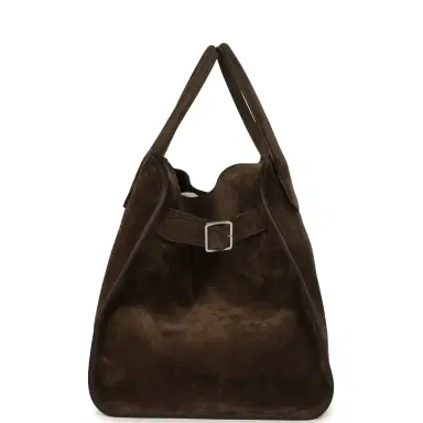 The Row The Row Soft Margaux 15 Bag Nut Brown Suede Silver Hardware | Thumbnail 3 The Row The Row Soft Margaux 15 Bag Nut Brown Suede Silver Hardware | Thumbnail 3