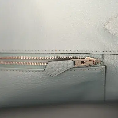 HERMÈS Vintage Hermes Shoulder Birkin 42 JPG Ciel Clemence Palladium Hardware | Thumbnail 9 HERMÈS Vintage Hermes Shoulder Birkin 42 JPG Ciel Clemence Palladium Hardware | Thumbnail 9