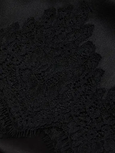 Nili Lotan Women's Thea Silk Lace-Hem Skirt - Black | Thumbnail 7 Nili Lotan Women's Thea Silk Lace-Hem Skirt - Black | Thumbnail 7