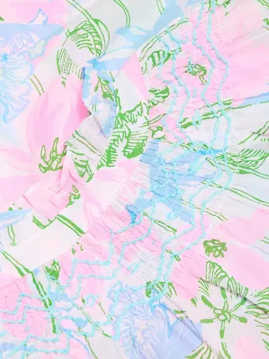 Lilly Pulitzer Women's Lourdes Floral Cotton-Blend Blouse | Thumbnail 7 Lilly Pulitzer Women's Lourdes Floral Cotton-Blend Blouse | Thumbnail 7