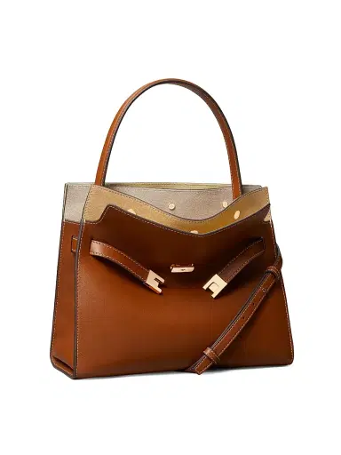 Tory Burch Women's Lee Radziwill Leather Top Handle Bag - Aged Tan | Thumbnail 2 Tory Burch Women's Lee Radziwill Leather Top Handle Bag - Aged Tan | Thumbnail 2