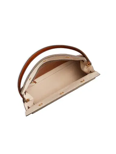 Tory Burch Women's Lee Radziwill Leather Top Handle Bag - Aged Tan | Thumbnail 3 Tory Burch Women's Lee Radziwill Leather Top Handle Bag - Aged Tan | Thumbnail 3