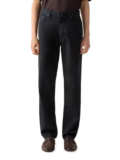 ZEGNA Men's Stretch Cotton and Linen Roccia Jeans - Navy Blue | Thumbnail 2 ZEGNA Men's Stretch Cotton and Linen Roccia Jeans - Navy Blue | Thumbnail 2
