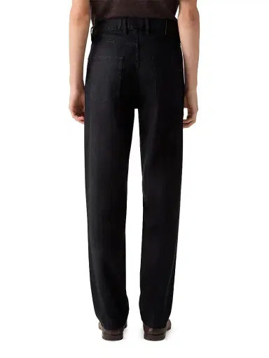 ZEGNA Men's Stretch Cotton and Linen Roccia Jeans - Navy Blue | Thumbnail 4 ZEGNA Men's Stretch Cotton and Linen Roccia Jeans - Navy Blue | Thumbnail 4