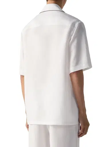 ZEGNA Men's Oasi Lino Pajamas - White | Thumbnail 3 ZEGNA Men's Oasi Lino Pajamas - White | Thumbnail 3