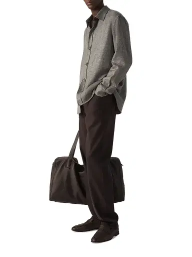 ZEGNA Men's Stretch Cotton and Linen Roccia Pants - Dark Brown | Thumbnail 5 ZEGNA Men's Stretch Cotton and Linen Roccia Pants - Dark Brown | Thumbnail 5