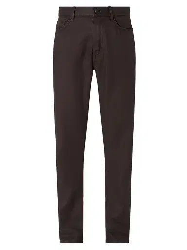 ZEGNA Men's Stretch Cotton and Linen Roccia Pants - Dark Brown | Thumbnail 1 ZEGNA Men's Stretch Cotton and Linen Roccia Pants - Dark Brown | Thumbnail 1