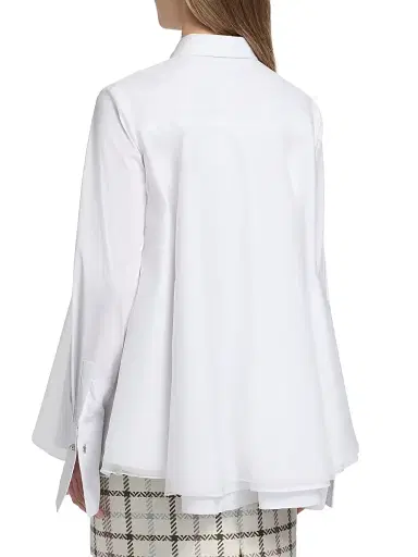 Brandon Maxwell Women's Vaughn Frothy Layered Shirt | Thumbnail 5 Brandon Maxwell Women's Vaughn Frothy Layered Shirt | Thumbnail 5