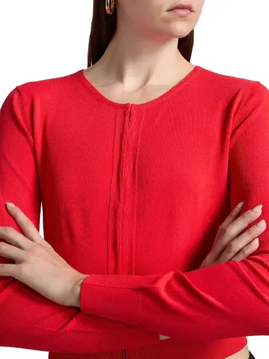 Brandon Maxwell Women's The Ellery Shrunken Cardigan | Thumbnail 6 Brandon Maxwell Women's The Ellery Shrunken Cardigan | Thumbnail 6