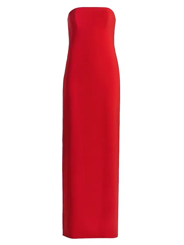 Women's Stretch-Jersey Strapless Gown - Persimmon Women's Stretch-Jersey Strapless Gown - Persimmon