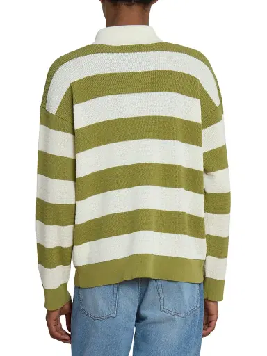 AMI PARIS Men's Striped Cotton Cardigan | Thumbnail 5 AMI PARIS Men's Striped Cotton Cardigan | Thumbnail 5