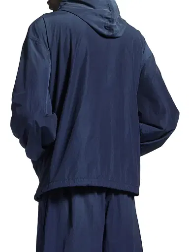 Balenciaga Men's Hooded Rain Jacket - Marine Blue | Thumbnail 4 Balenciaga Men's Hooded Rain Jacket - Marine Blue | Thumbnail 4