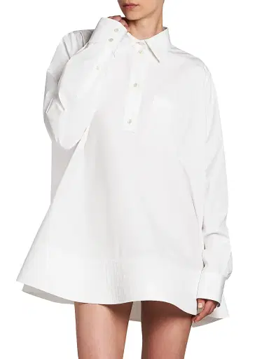 Stella McCartney Women's Poplin Mini-Shirtdress - Pure White | Thumbnail 3 Stella McCartney Women's Poplin Mini-Shirtdress - Pure White | Thumbnail 3