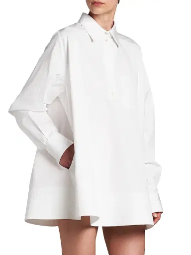 Stella McCartney Women's Poplin Mini-Shirtdress - Pure White | Thumbnail 4 Stella McCartney Women's Poplin Mini-Shirtdress - Pure White | Thumbnail 4