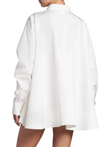 Stella McCartney Women's Poplin Mini-Shirtdress - Pure White | Thumbnail 5 Stella McCartney Women's Poplin Mini-Shirtdress - Pure White | Thumbnail 5