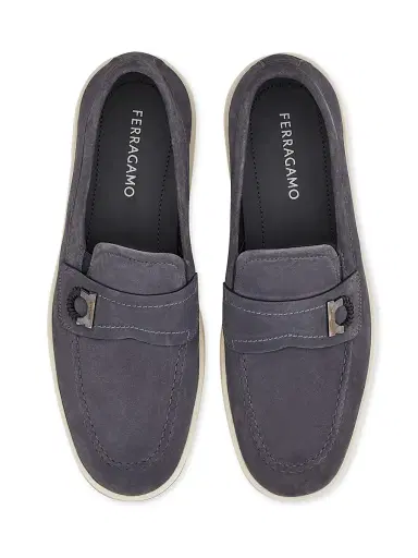 Ferragamo Men's Tancredi Suede Loafers | Thumbnail 3 Ferragamo Men's Tancredi Suede Loafers | Thumbnail 3