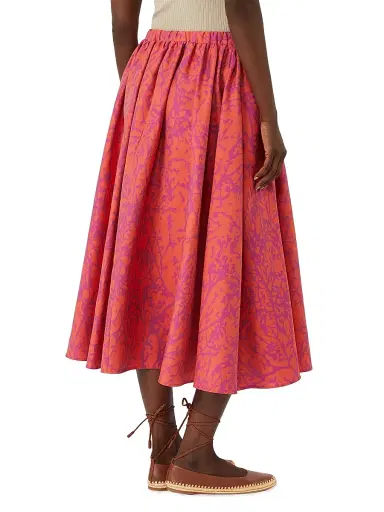 Max Mara Women's Jacquard Cotton and Silk Midi Skirt | Thumbnail 3 Max Mara Women's Jacquard Cotton and Silk Midi Skirt | Thumbnail 3