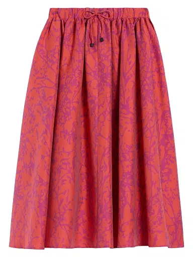 Max Mara Women's Jacquard Cotton and Silk Midi Skirt | Thumbnail 1 Max Mara Women's Jacquard Cotton and Silk Midi Skirt | Thumbnail 1