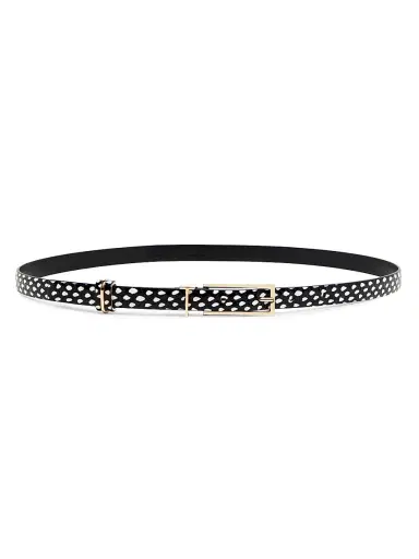 Tom Ford Women's Snakeskin-Effect Printed Leather Belt - Black White | Thumbnail 1 Tom Ford Women's Snakeskin-Effect Printed Leather Belt - Black White | Thumbnail 1
