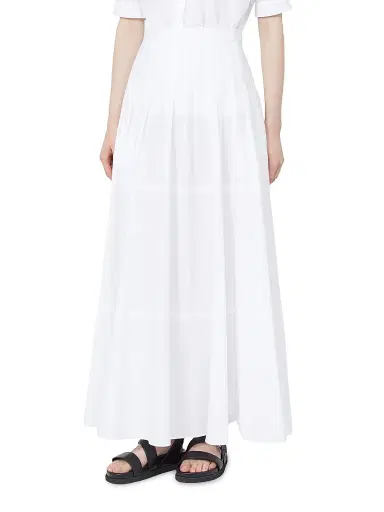 Max Mara Women's Long Cotton Poplin Skirt - Optical White - Size 10 | Thumbnail 3 Max Mara Women's Long Cotton Poplin Skirt - Optical White - Size 10 | Thumbnail 3