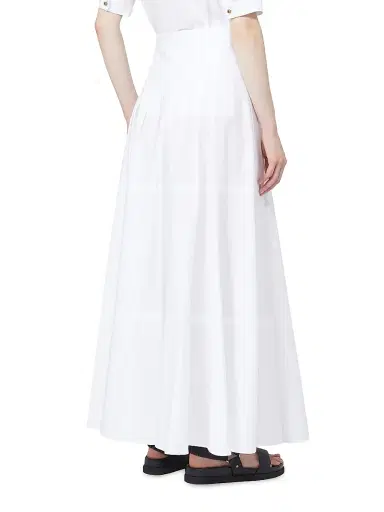 Max Mara Women's Long Cotton Poplin Skirt - Optical White - Size 10 | Thumbnail 4 Max Mara Women's Long Cotton Poplin Skirt - Optical White - Size 10 | Thumbnail 4