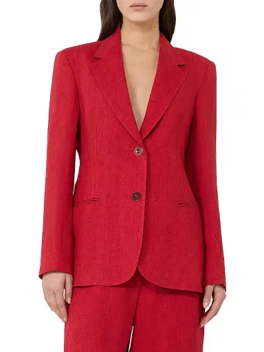 Max Mara Women's Linen Twill Blazer | Thumbnail 2 Max Mara Women's Linen Twill Blazer | Thumbnail 2