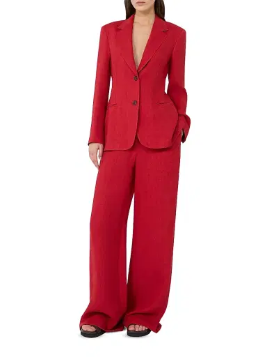 Max Mara Women's Linen Twill Blazer | Thumbnail 4 Max Mara Women's Linen Twill Blazer | Thumbnail 4