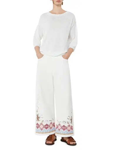 Weekend Max Mara Women's Linen Yarn Oversize Jumper - White - Size Large | Thumbnail 5 Weekend Max Mara Women's Linen Yarn Oversize Jumper - White - Size Large | Thumbnail 5
