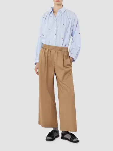 Weekend Max Mara Women's Poplin Shirt with Embroidery - Light Blue - Size 14 | Thumbnail 2 Weekend Max Mara Women's Poplin Shirt with Embroidery - Light Blue - Size 14 | Thumbnail 2