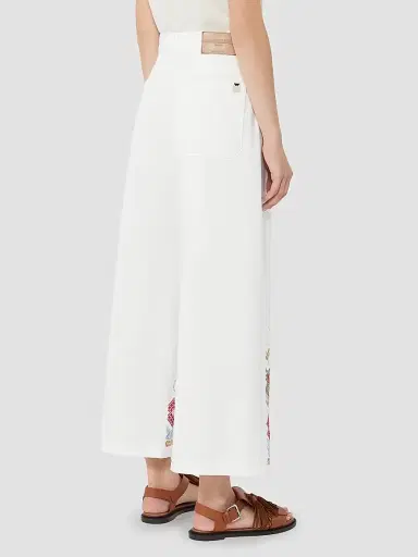 Weekend Max Mara Women's Cotton Bull Trousers - White | Thumbnail 4 Weekend Max Mara Women's Cotton Bull Trousers - White | Thumbnail 4