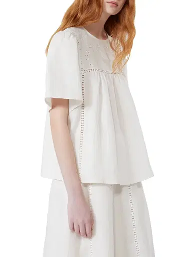 Weekend Max Mara Women's Linen Canvas and Stretch Jersey Top | Thumbnail 3 Weekend Max Mara Women's Linen Canvas and Stretch Jersey Top | Thumbnail 3