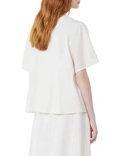 Weekend Max Mara Women's Linen Canvas and Stretch Jersey Top | Thumbnail 4 Weekend Max Mara Women's Linen Canvas and Stretch Jersey Top | Thumbnail 4